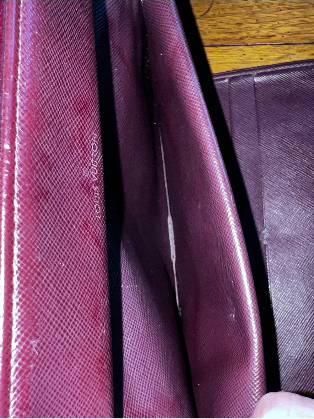 Louis Vuitton Mini Lin Monogram Canvas Snap Clutch Wallet - Cherry and Cream